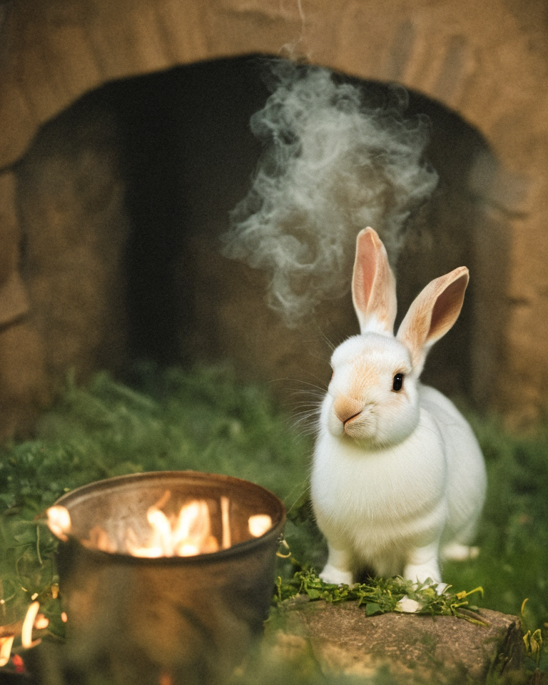 00497-514190563-classicnegative portrait photo of a cute white fluffy rabbit as a herbalist brewing potions in the catacombs, dungeons and drago.png